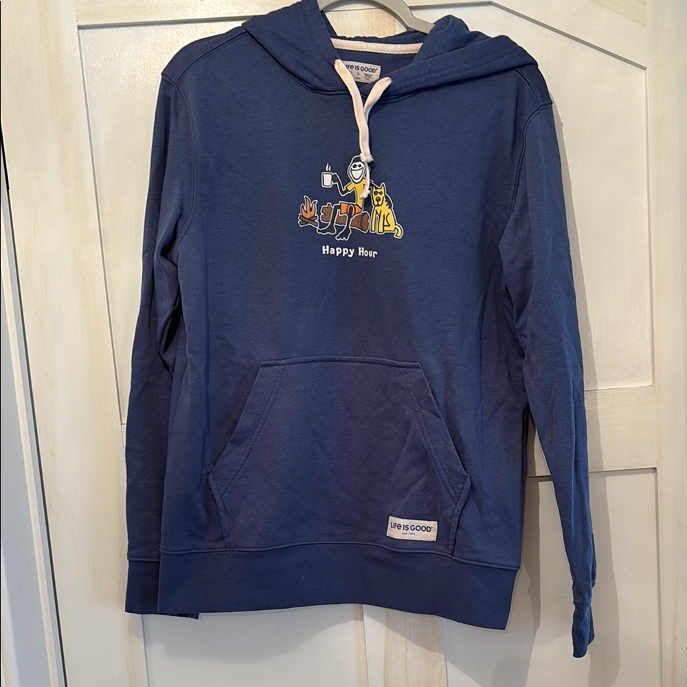 Men’s Life is Good Campfire Graphic Hoodie - Small